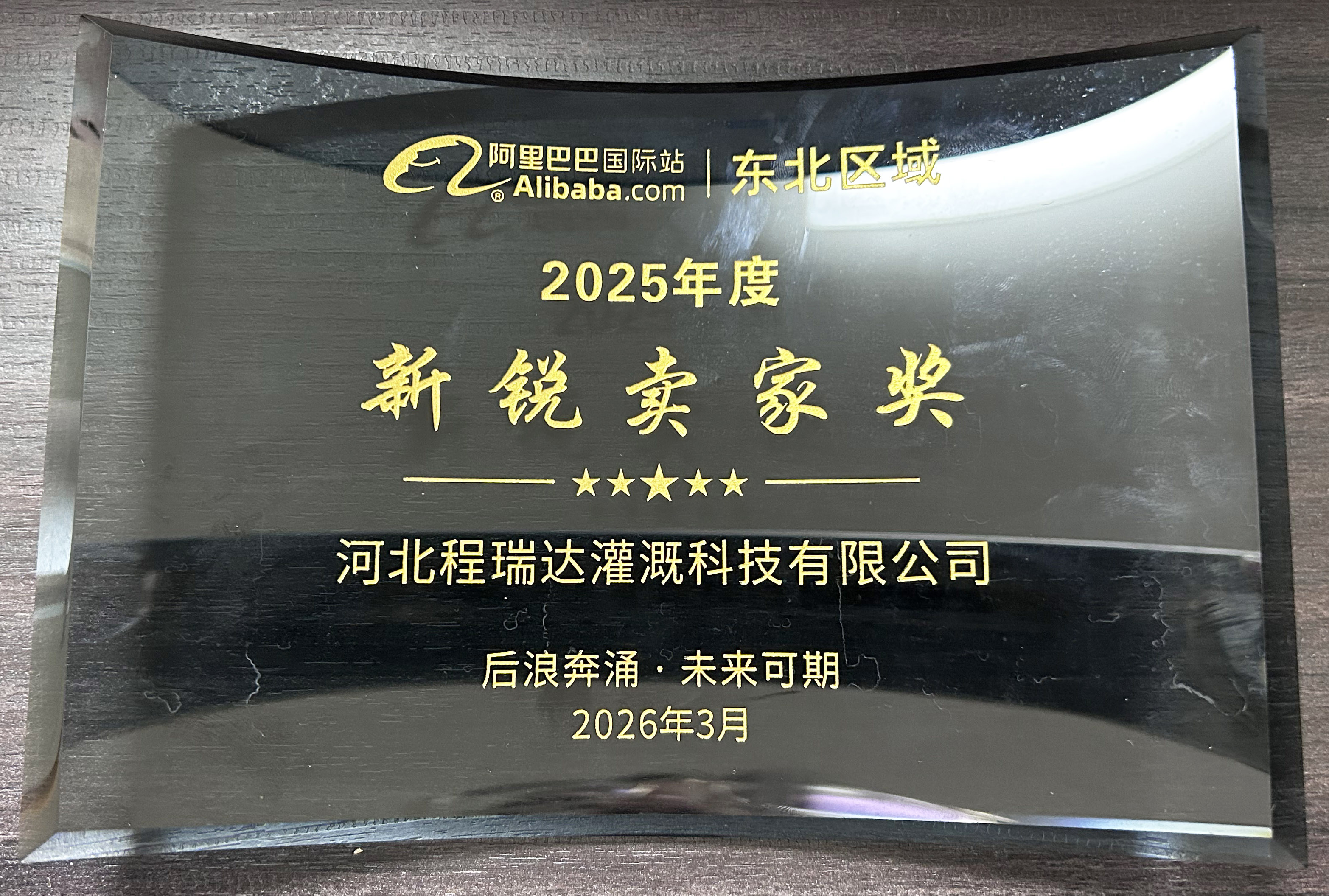 哈尔滨程瑞达灌溉 | 荣获阿里国际站新锐卖家奖